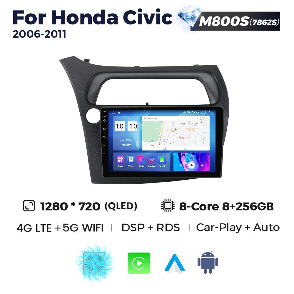 Navifly Android Car Radio Multimedia Video Player для Honda Civic Hatchback 2006-2011 Навигация GPS Авто Стерео 2Din Головное Устройство