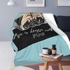 Life Is Better With Dogs Pug Dog Blanket Fleece Sofa Throw Blanket Multi-function for Home Bedroom Travel Throws Bedspread Quilt