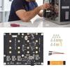 PCIe to 4CH M.2 NVMe 4 Port SSD Board with LED Light M.2 Hard Drives Adapter Card for RPI 5 2280/2260/2242/2230