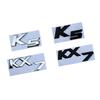 IYWD1 Car 3D Metal Logo Lettering Badge Sticker Rear Trunk Emblem Silver Gloss Black Auto Decorate Accessories For Kia K2 K3 K4 K5 KX7