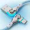 1M 2M USB на Type-C Кабель для быстрой зарядки с поворотом на 180 градусов, плетеный из сплава, для зарядки телефона Xiaomi Samsung Huawei