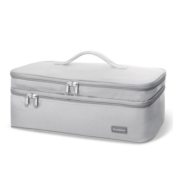 Hair Dryer Storage Bag Double Layers Large Capacity Portable Handle Zipper Solid Color Travel Women Hairdryer Accessories Organizer Carrying Case