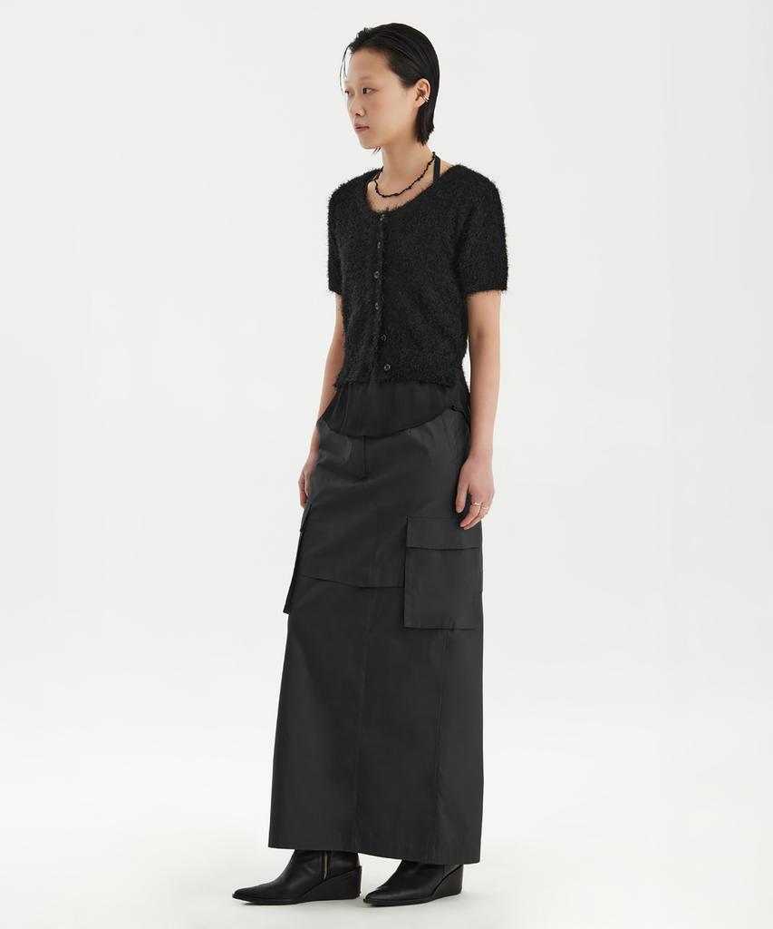 Youth Cargo Maxi Skirt - Charcoal Gray