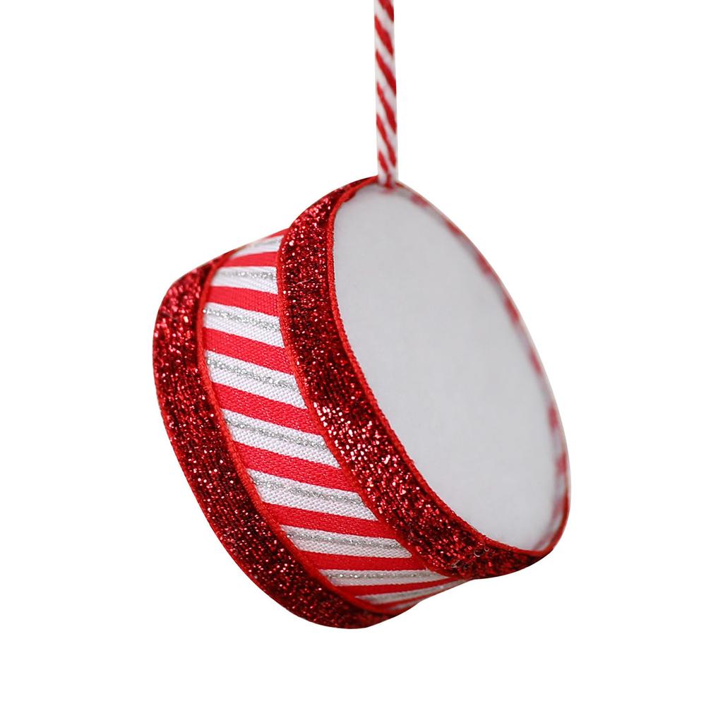 Christmas Small Drum Decoration Pendant DIY Christmas Decorations Fabric Foam Drum Pendant