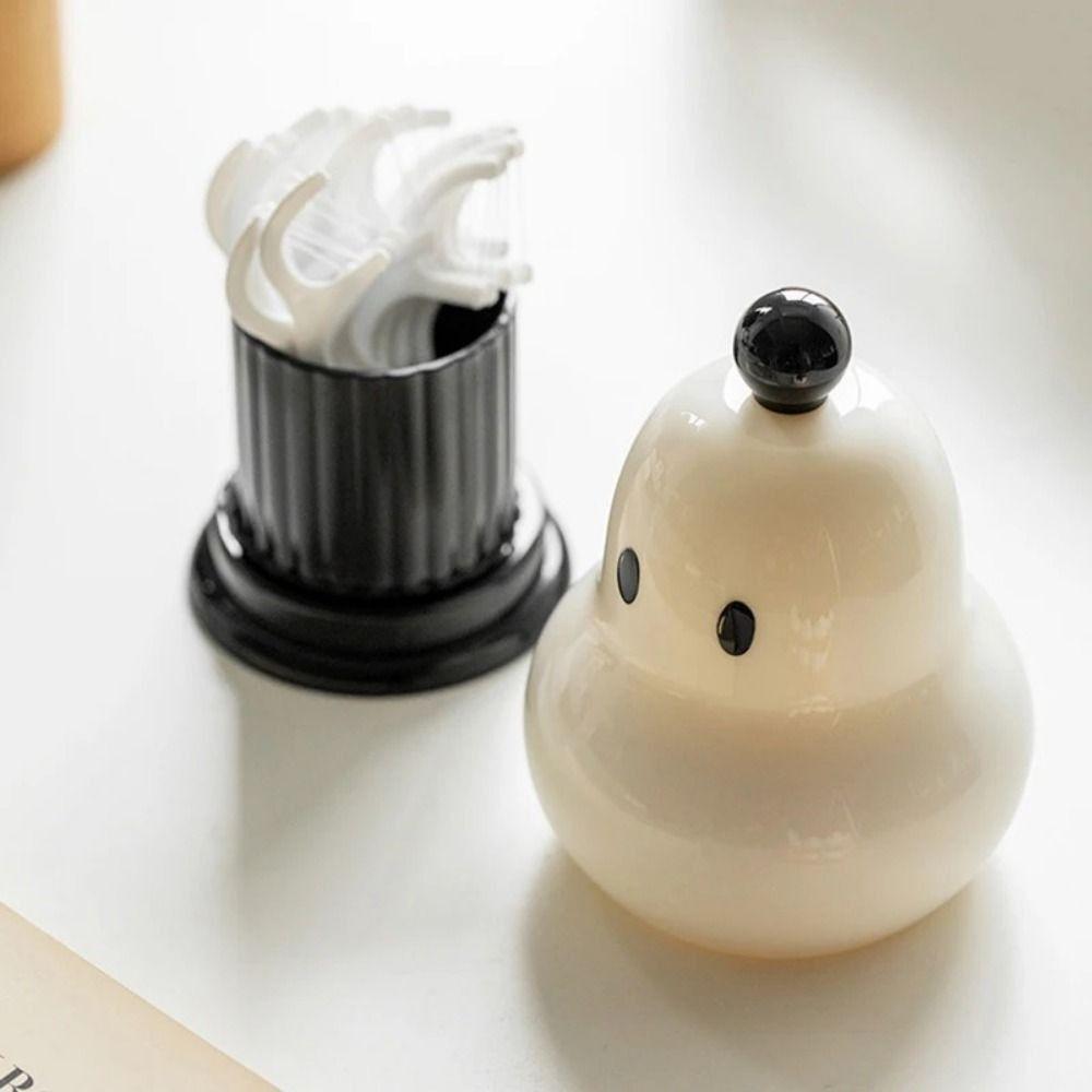 Подарочная пластиковая коробка для зубочисток, милый контейнер для зубочисток в форме груши, портативная, пыленепроницаемая банка для зубочисток, ванная комната