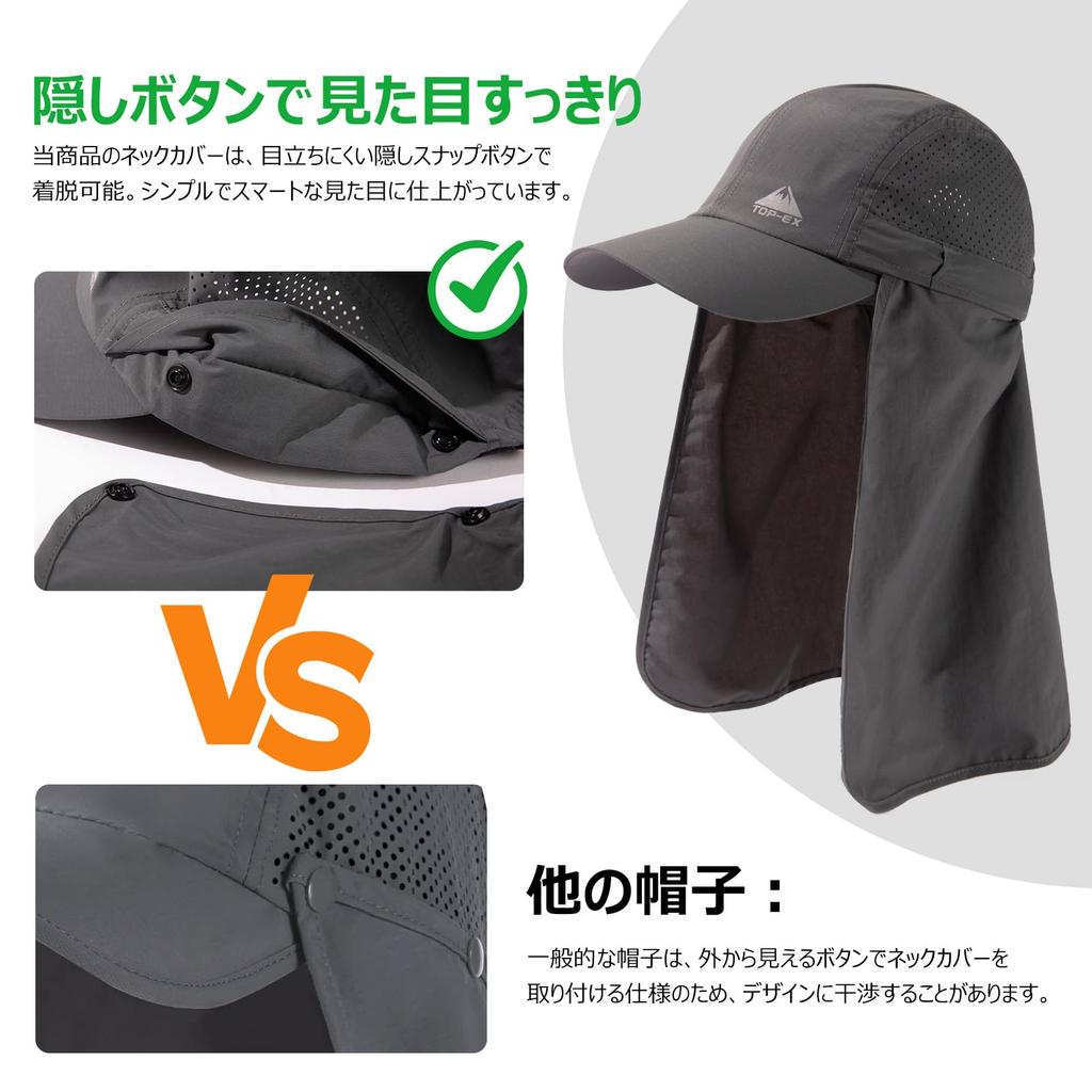 Large Size Sun UV UV Removable Neck Sports Baseball Breathable XL [TOP-EX] Cap, Hat, Protection, Protection, Cover, Hat, Unisex, Outdoor, Cap, Spring,