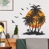 Summer Beach Sunset Coconut Tree Bedroom Living Room Home Beautification Wall Sticker