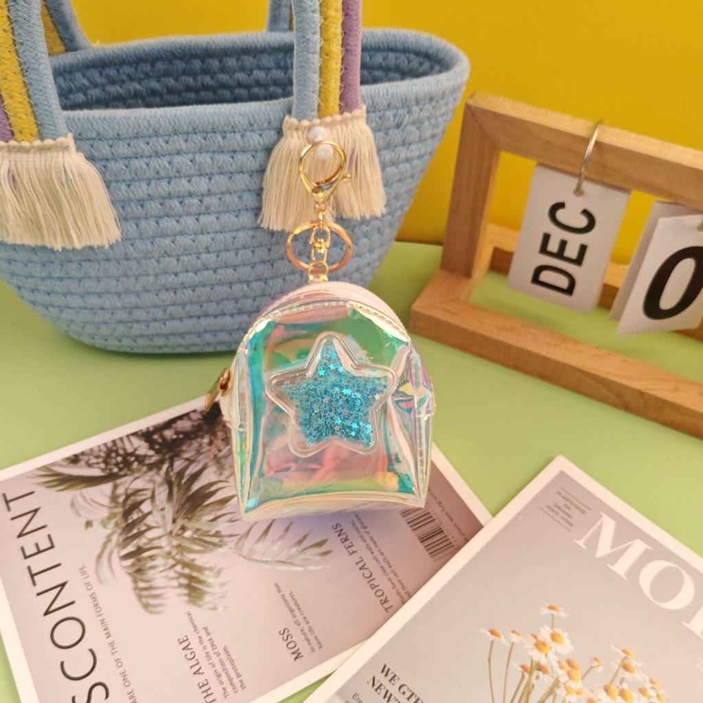 Красочный мини-кошелек для монет в форме сердца: Портативная сумка для помады и наушников