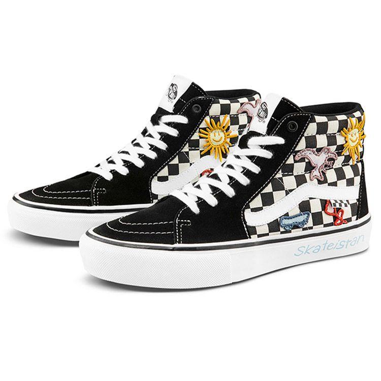 Skateistan X Vans Skate Sk8-Hi Checkerboard Unisex Sneakers Black VN0A5FCC89C