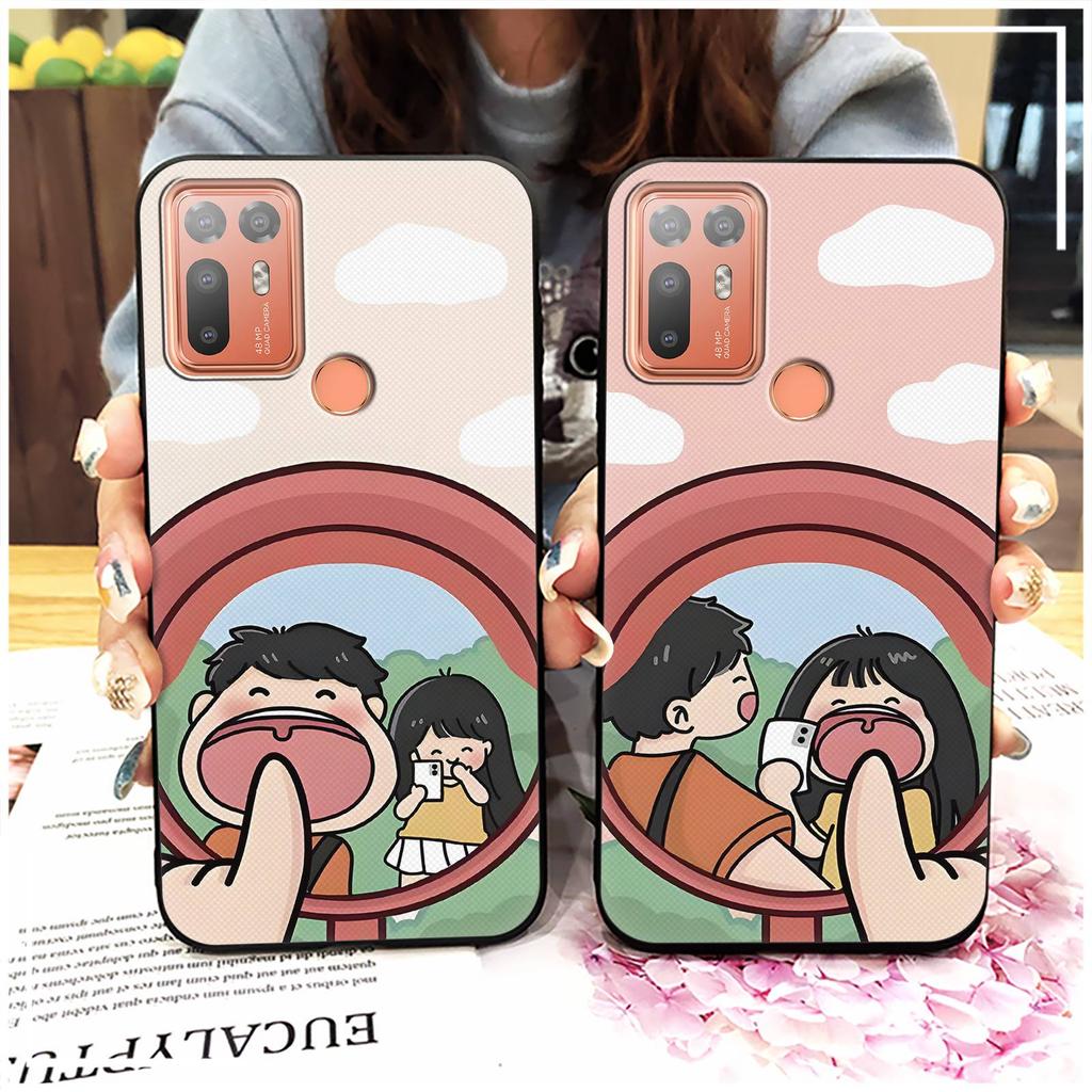 Милый грязеотталкивающий чехол для телефона для HTC Desire 20 Plus/D20+ для пары Водонепроницаемый мягкий чехол Прочный мультяшный Полная защита ТПУ