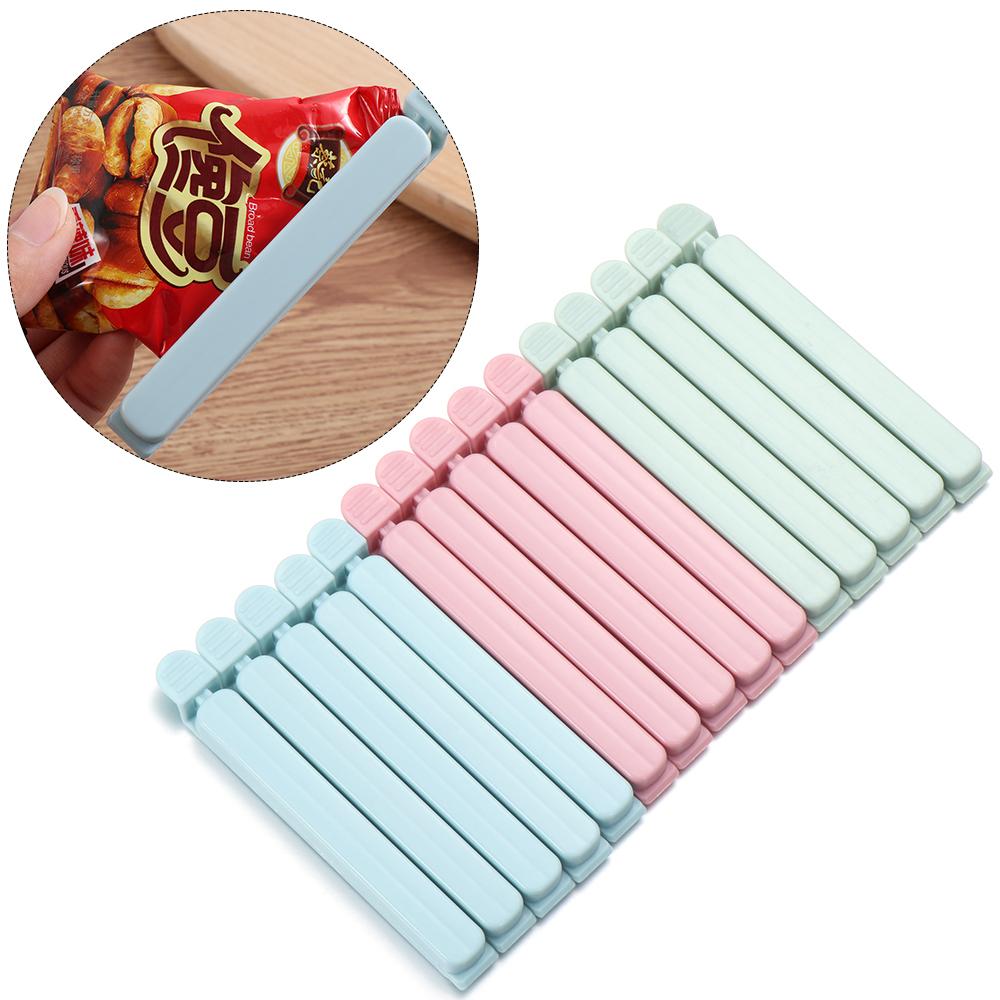 5Pcs Good Quality Home Candy Color Plastic Sealing Clamp Kitchen Tool Snack Bag Sealer Food Clips