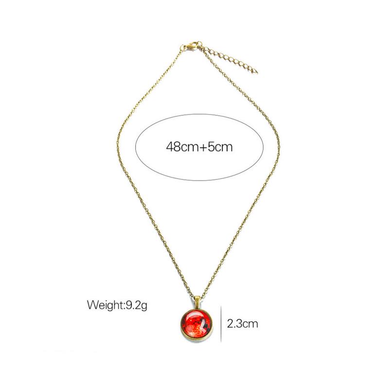 Серебряное бронзовое покрытие, модное стеклянное подарочное кабошон, подвеска в виде Луны, цепочка, светится в темноте, ожерелье с планетой галактики, новое звездное небо, унисекс, 1 шт., Вселенная