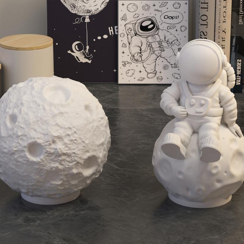 3D Космический Астронавт Силиконовые Формы для Свечей Мягкие Легко Извлекаются Ручная Работа Космическая Тема Гипсовые Поделки Форма для Смолы Цемента
