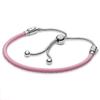 Pave Heart Star String Of Beads Sliding Clasp Adjust Wrist Bracelet Fit Sterling Tone Bangle Bead Charm Diy JewelryFashion Bracelets