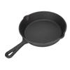 Cast Iron Skillet, Black Round Frying Pan, Uniform Heat-Dispersing Cooking Skillet with Dual Outlets, Pre-Seasoned Easy Cooking Pan for Grill, Oven, a