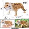 Kids' Wild Animal Figures: Lion, Tiger, Cow, Goat, Rhino, Horse, Leopard, Elephant - Plastic Educational Toys