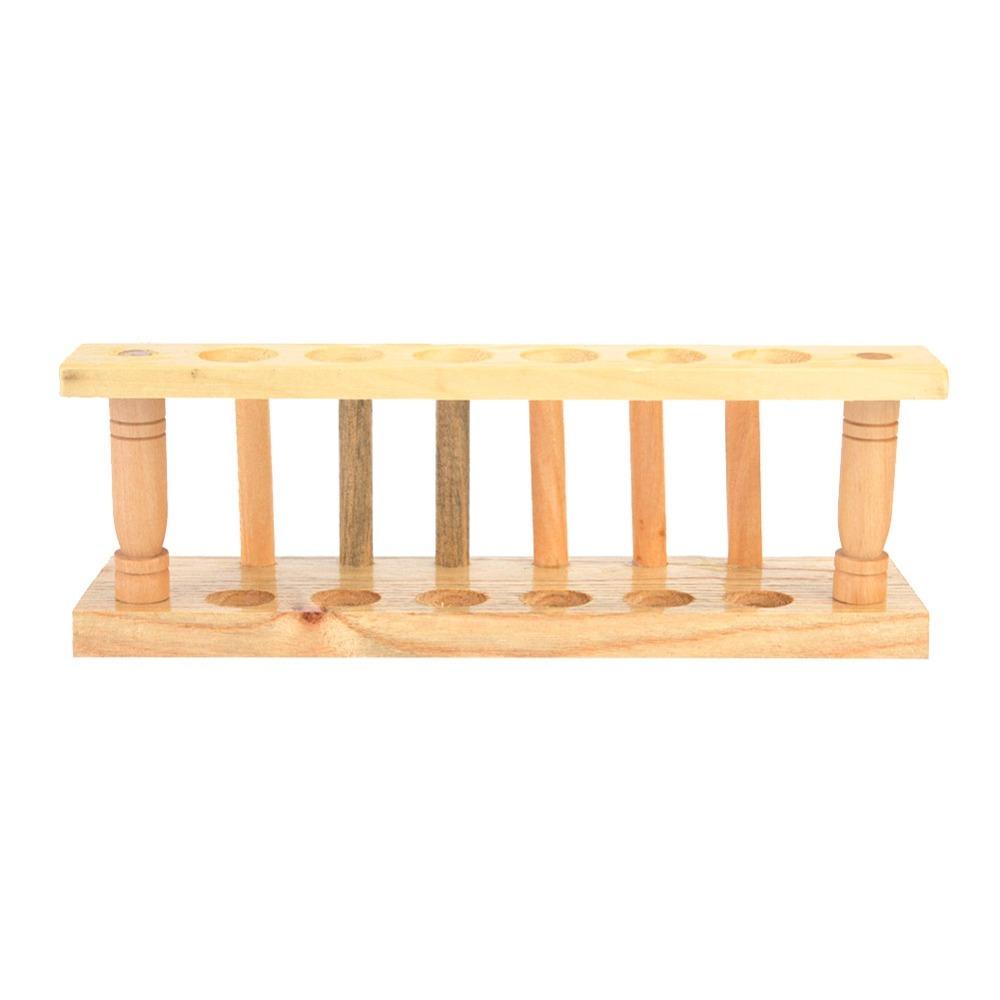 6/8/10 Hole Wooden Test Tube Rack Durable Test Tube Stand Wooden Test Tube Stand Experiment