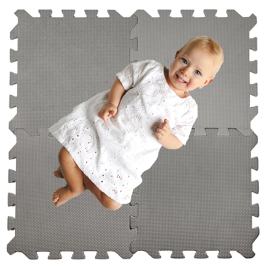 Foam puzzle mat for protective flooring for gym equipment