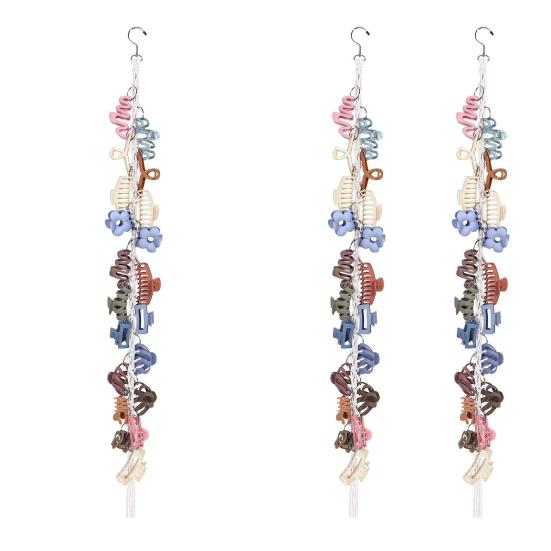 Бохо Органайзер для заколок для волос Плетеный Вертикальный Держатель для крабов для волос с 20 металлическими