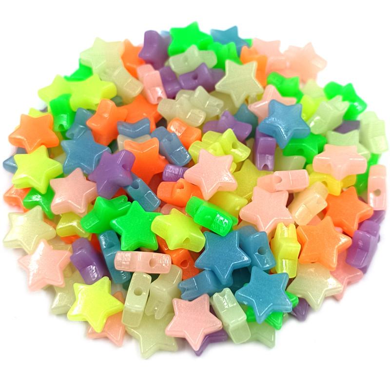 Товары для вечеринок Изготовление украшений своими руками для оптовой продажи Подвеска цвета конфет 50 шт. 11 мм Ожерелье Браслет Звезда Акриловые бусины