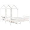 Daybed and Bench with Canopy White 80x200 cm Pine Wood