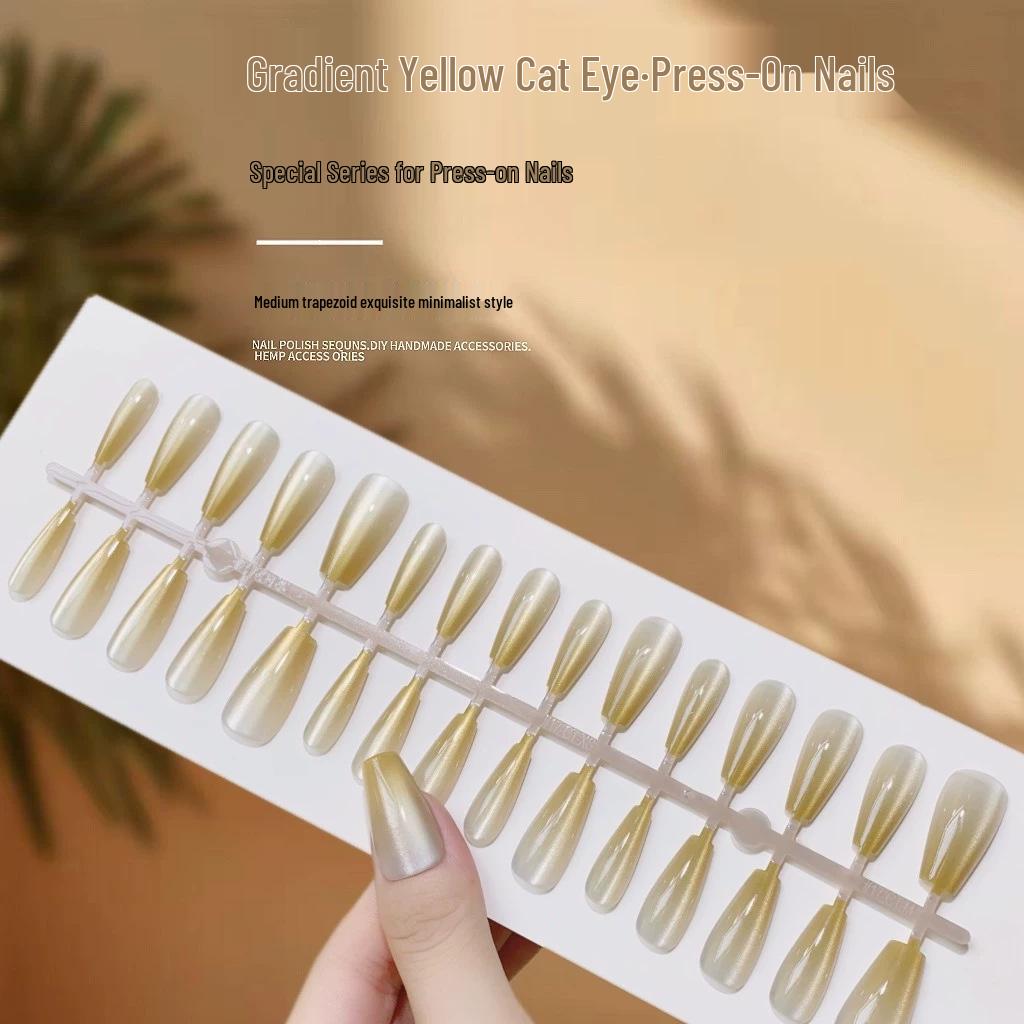Spring Collection Cat Eye High-End Wearable Nails - Pre-Finished, Stylish Fake Nails (Styles 363-460)