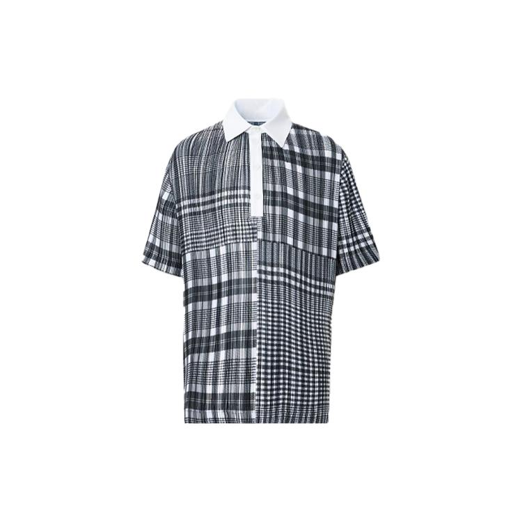 Burberry Polo Shirts Unisex Black Polo Collar Moderate Straight Fit 80420801