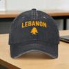 Lebanon Flag Map Beirut Cedar Tree Lebanese Heritage Design Sun Baseball Cap  Street Style Unisex Women Washed Trucker Hat Gift