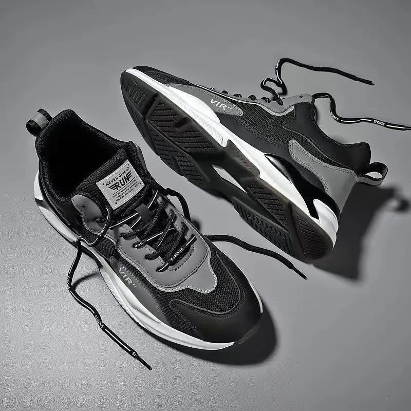Мужские кроссовки Универсальные повседневные туфли из искусственной кожи Дезодорирующие туфли с мягкой подошвой Дышащие кроссовки для весны и осени Мужская обувь