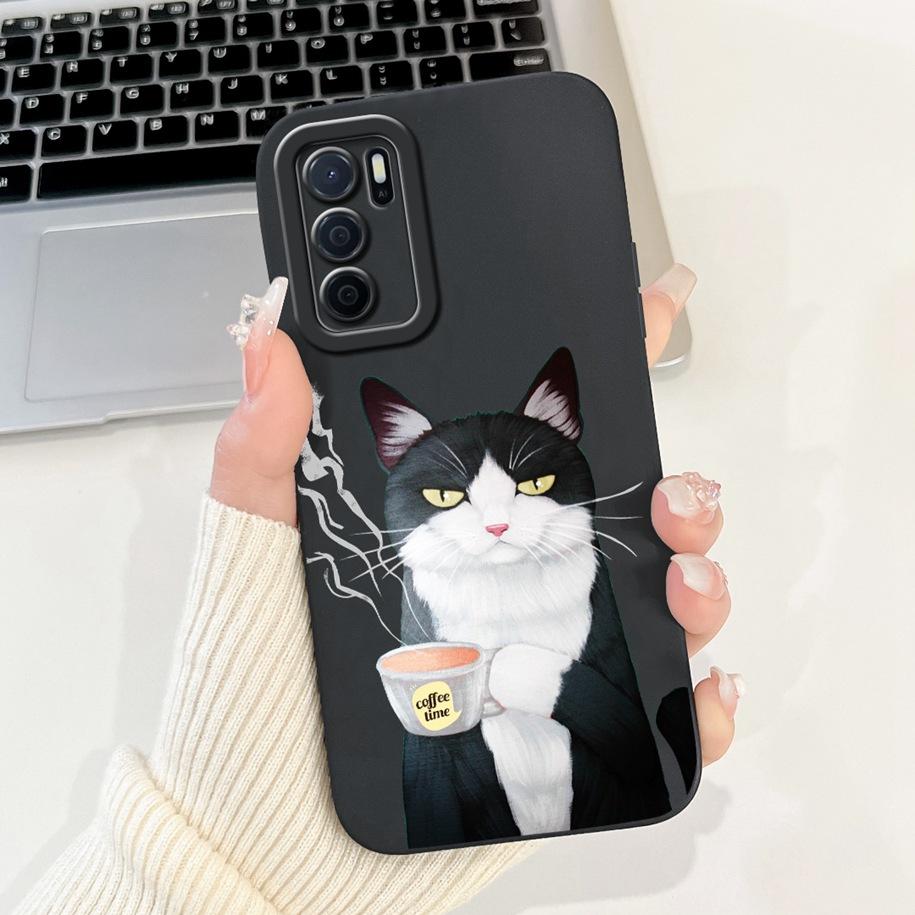 For OPPO A16 Case CPH2269 Shockproof Cover Popular Flower Matte Coque For OPPO A16S A54S CPH2271 CPH2273 Phone Cover A 16 S Capa
