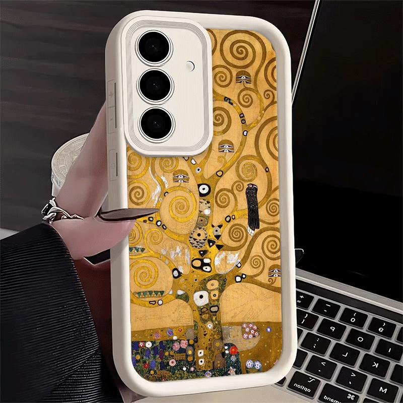 Чехол для телефона для Samsung Galaxy A17 A16 A15 A14 A13 Поцелуй Густава Климта Искусство A56 A36 A26 A55 A35 A25 A54 A34 A24 A53 A33 A23 A07 A