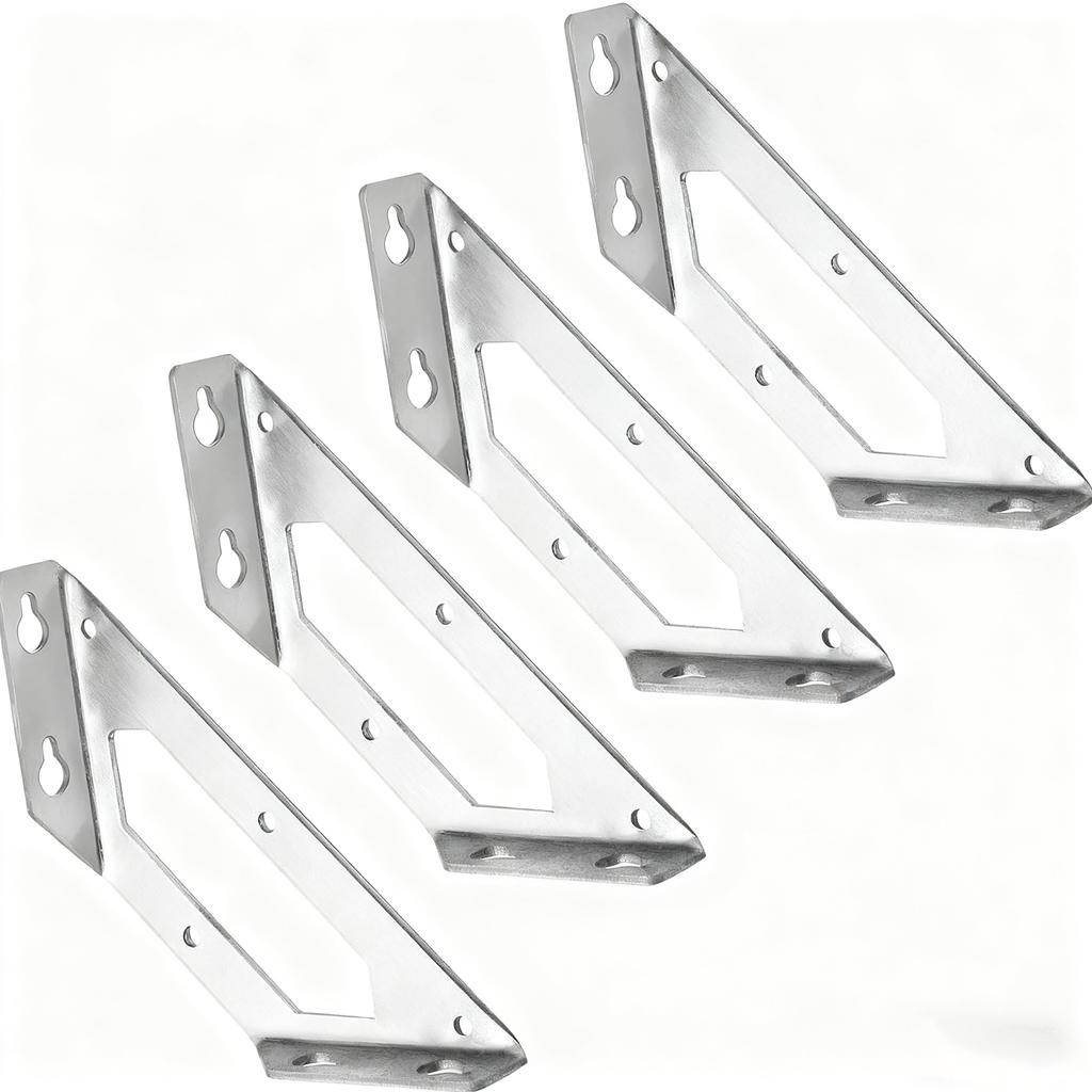 2 шт. Усиленные угловые соединители из нержавеющей стали для деревянных полок, шкафов, столов
