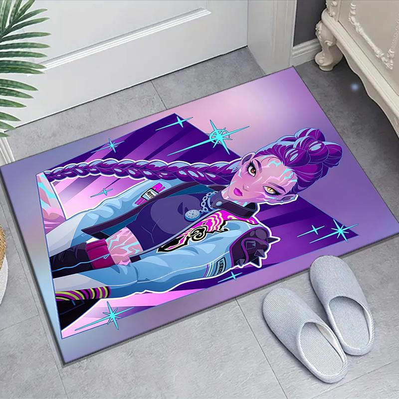 1pc KPop Demon Hunters RUMI3 Design Area Rug - Non-Slip, Soft & Cozy Floor Mat for Living Room, Bedroom, Office - Indoor/Outdoor Decorative Carpet