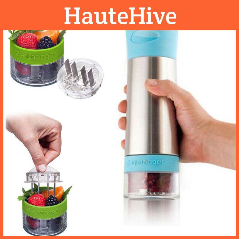 Бутылка для воды с инфузором Aqua Zinger для ароматизированной воды с дизайном из нержавеющей стали для здоровой гидратации