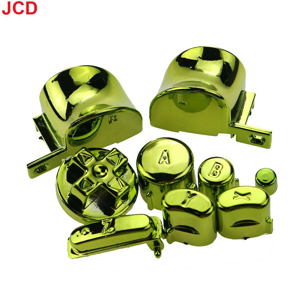 JCD 1set Electroplating Button Keys ABXY Z Keypads L R Buttons For Gamecube NGC Game Controller Replacement Accessories