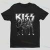 2025 Футболка для любителей музыки Рок-группа-Kiss- Графический принт Летняя с коротким рукавом Хлопок Индивидуальная Мужская одежда Женский топ