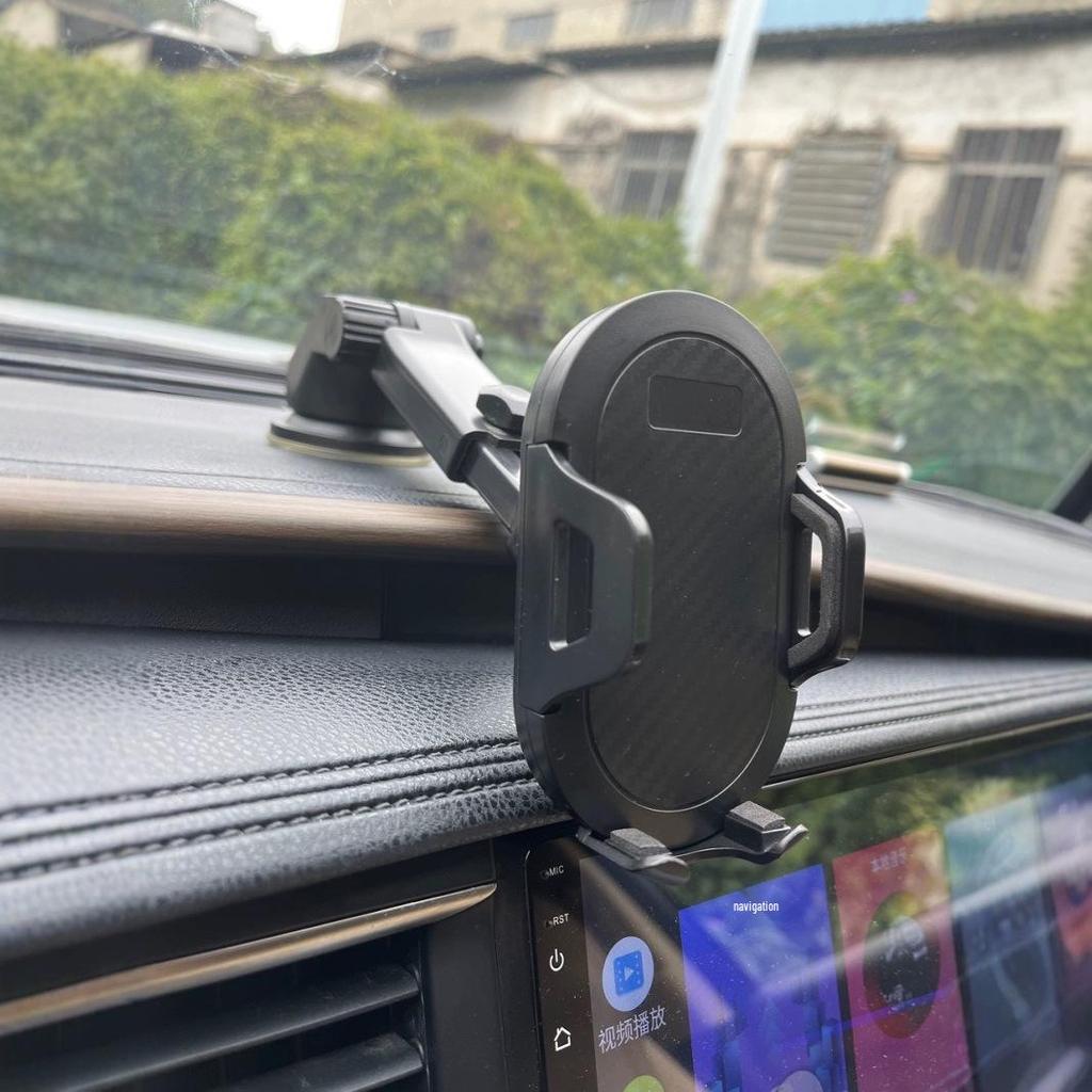 Automatic Lock Car Phone Holder with Telescopic Suction Cup for Dashboard & Air Vent