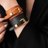 Buckle Clasp Leather Bracelets Bohemian Hand Jewelry Retro MultiLayer Bangles  Girls
