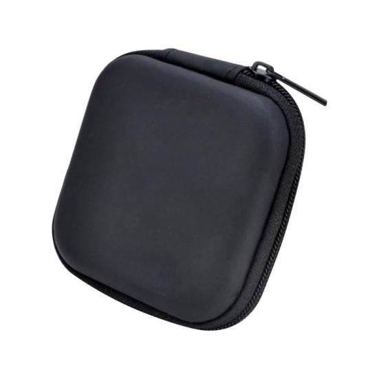 Square Mini Universal Zipper Earphone Cable Data Cord Storage Bag Case Pouch