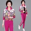 Женский офисный костюм, весенне-осенний комплект спортивной одежды, куртка с принтом + брюки, комплект из 2 предметов
