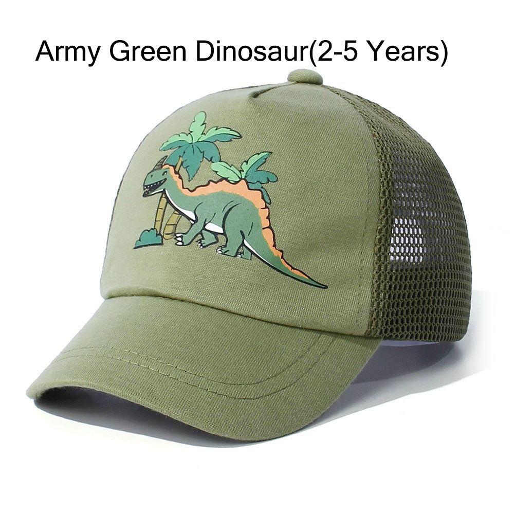 Adjustable Toddler Baseball Hat Dinosaur Printed Mesh Baseball Hat  for Boys Girls