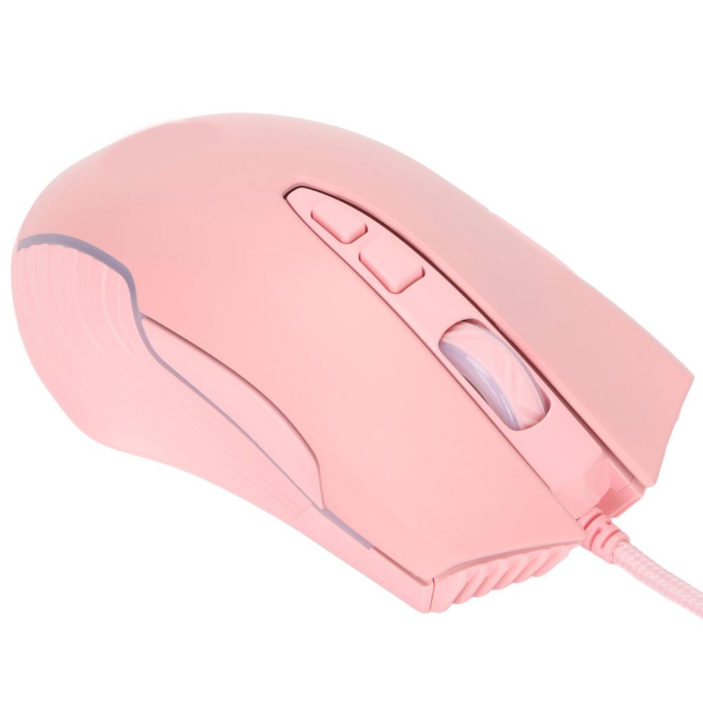 Проводная игровая мышь, эргономичный дизайн, RGB-подсветка, шестиуровневая регулировка DPI, точное позиционирование, компьютерные аксессуары.