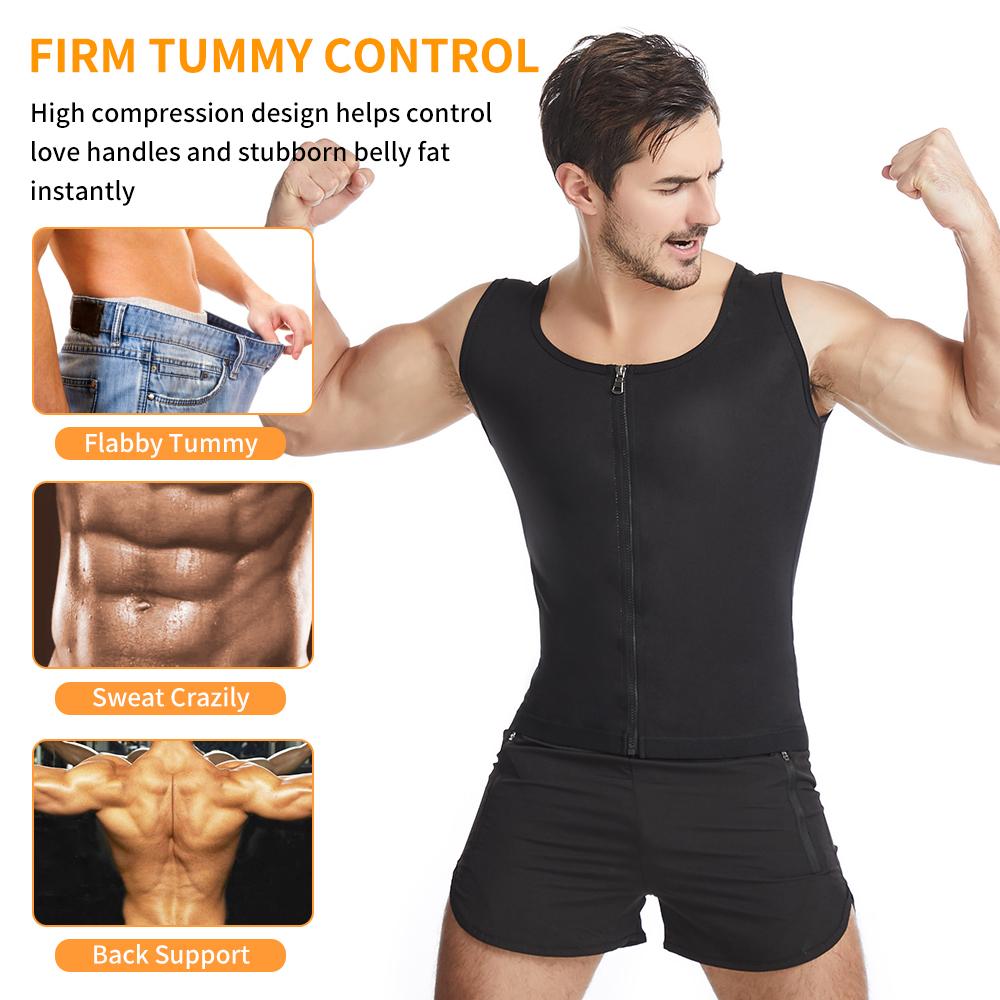 Мужской тренажер для талии, спортивный жилет, корсет для тренировок, майки, корректирующее белье для похудения, компрессионная рубашка, костюм для сауны, термомайка