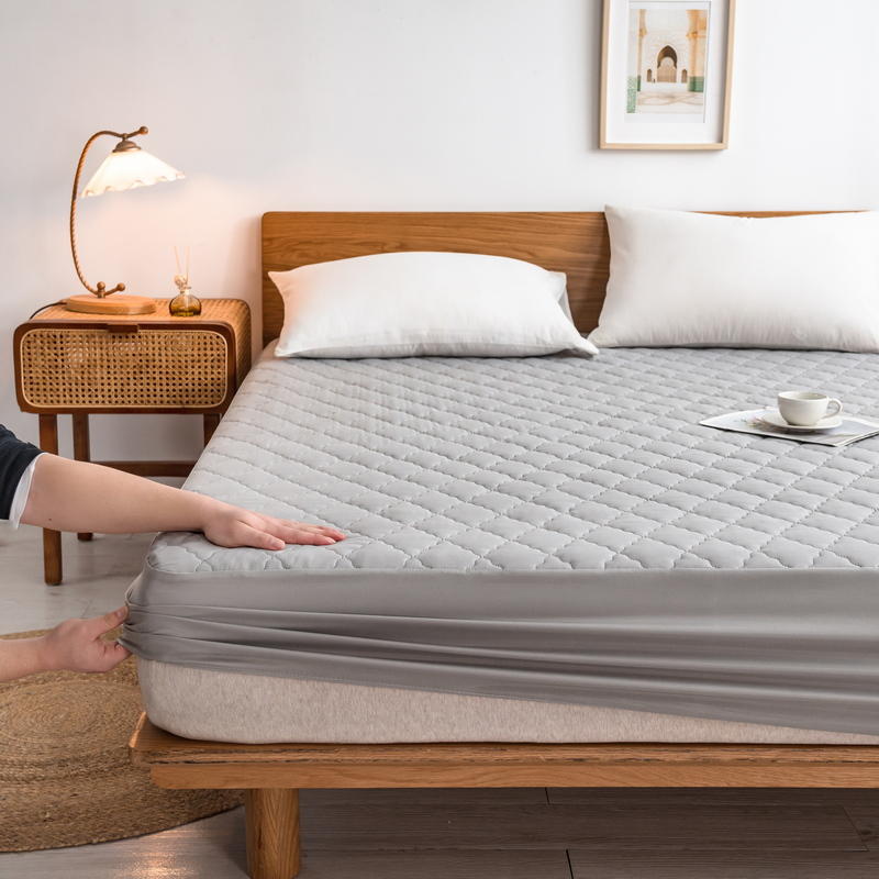 Thickened Fitted Sheet Plain Waterproof Matte Bedspread Four Season Simmons Dust Cover