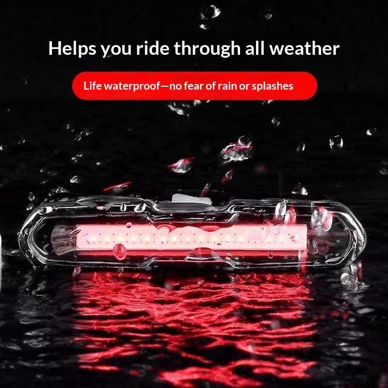Ultra Bright USB Rechargeable LED Bicycle Taillight Waterproof Rear Lamp for Mountain Road Bike Commuting