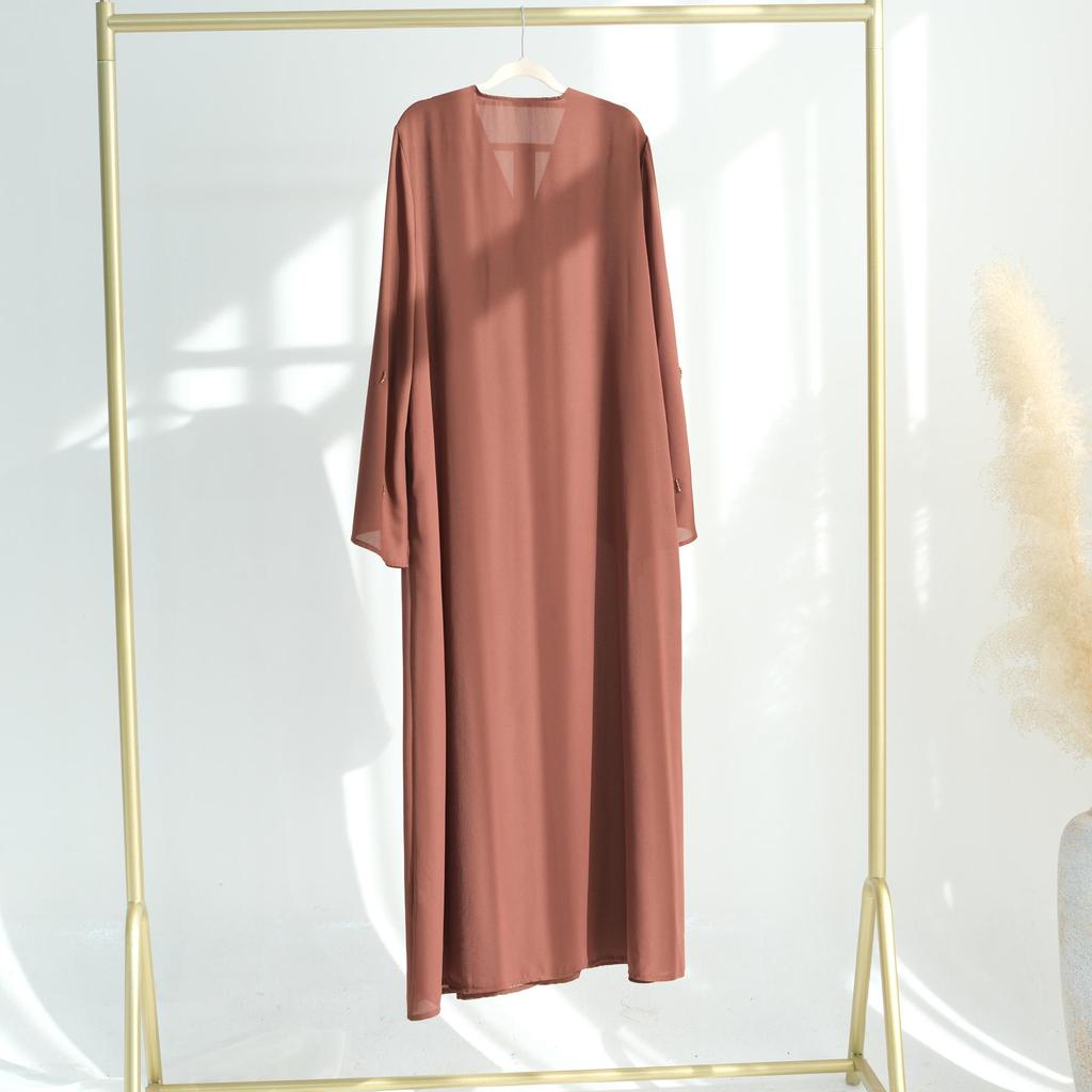 Кардиган-халат из лории, расшитый вручную бисером, Турция, LR959, на пуговицах