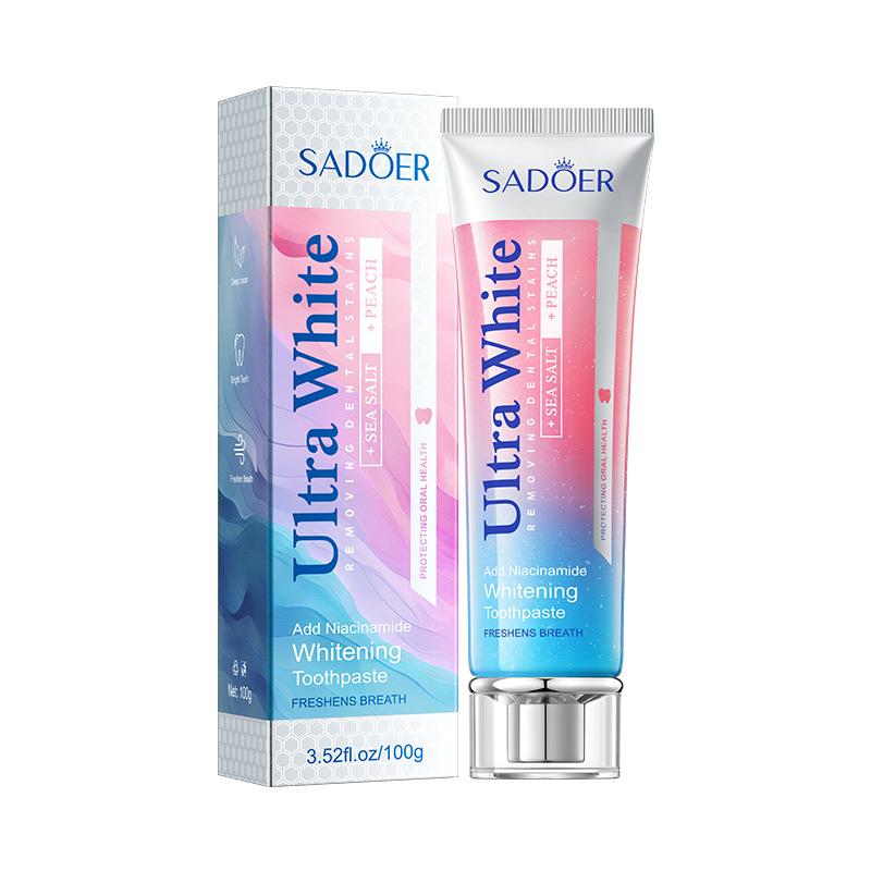 Lemon mint brightening white toothpaste SADOER cleaning tartar toothpaste
