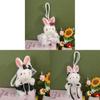 Adorable Bunny Pendant Plush Toy With Lace Accents For Kids And Teens