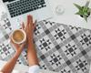 Decorative Desk Mat with Geometric Star Pattern 100x50 cm