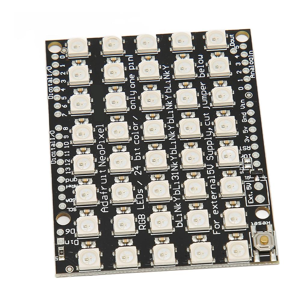 WS2812B 5050 RGB Светодиодная плата разработки с интегрированным драйвером, 5x8, 40 бит, полноцветная, для отеля